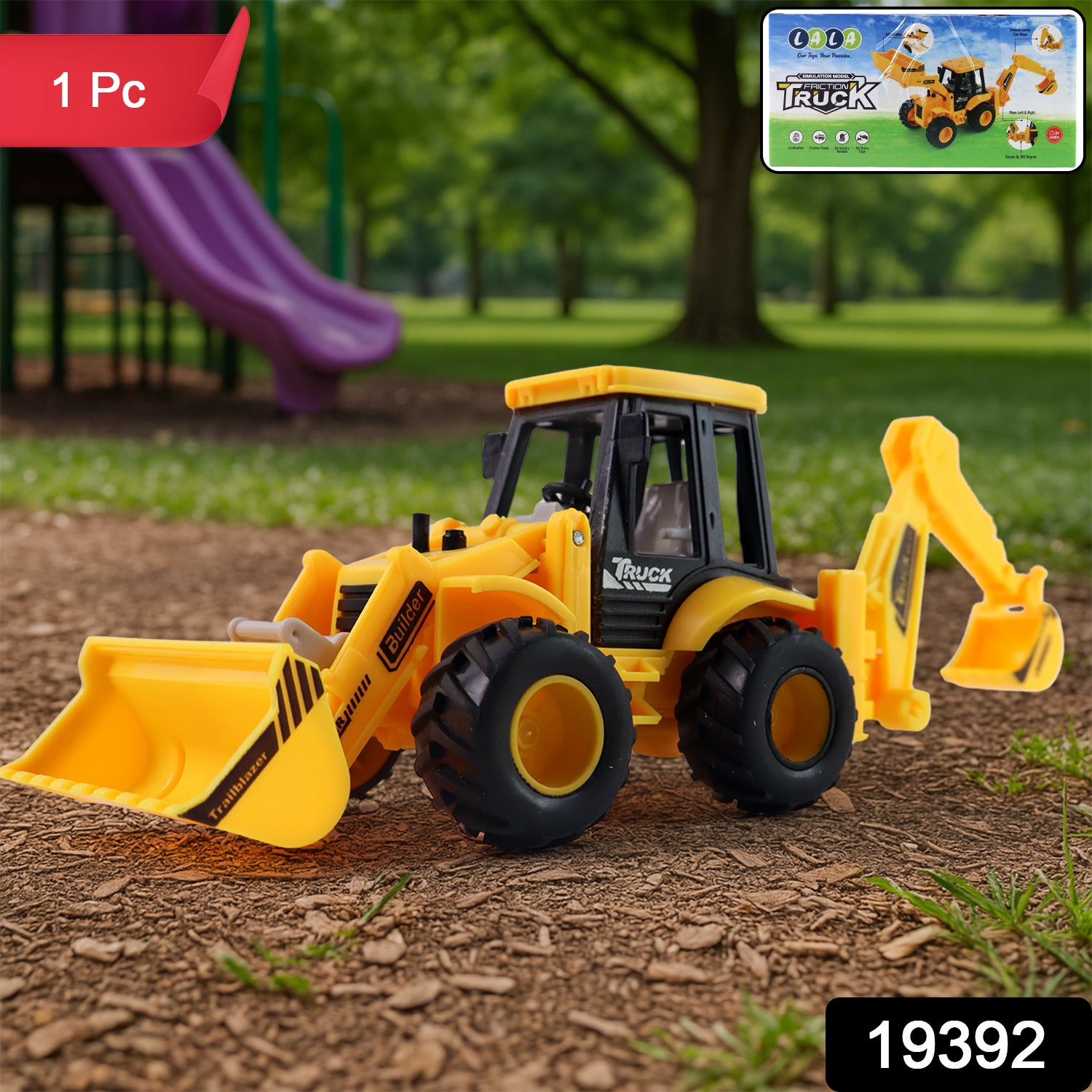 Lala Friction Powered Jcb Style Backhoe Loader Construction Toy Truck For Kids (1 Pc) Lala Friction Powered Jcb Style Backhoe Loader Construction Toy Truck For Kids (1 Pc)